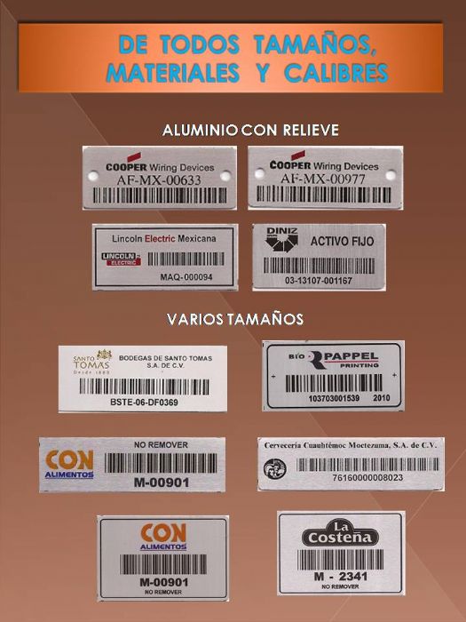 Placas y lectores para código de barras